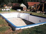pool panels errected